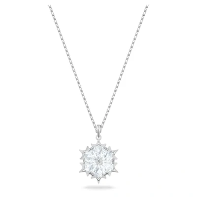 Obrázek Swarovski Magický přívěsek, sněhová vločka, bílá, rhodiovaný, Křišťál, Krystal