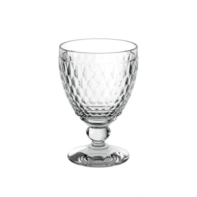 Obrázek Villeroy &amp; Boch Boston sklenice na vodu, vysoce kvalitní křišťálové sklo s výrazným fazetovým vzorem, čiré, lze mýt v myčce, 400 ml