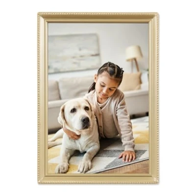 Obrázek Lawrence Frames Rámeček z antické mosazi, 12,7 x 17,8 cm, perlová bordura