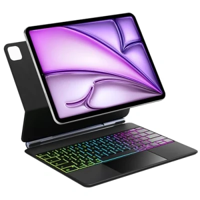 Obrázek Inateck Pouzdro s klávesnicí Magic Keyboard, kompatibilní ipad Air 13&quot; (2024), Pro 12,9&quot; 6/5/4/3 generace, 3zónové podsvícení, multi dotykový trackpad, magnetický, KB09118
