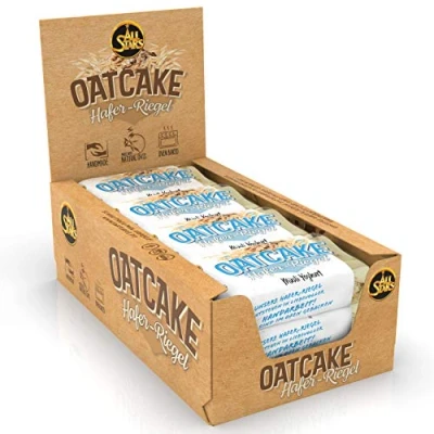 Obrázek All Stars Oatcake ovesné tyčinky müsli jogurt I 12 energetických tyčinek po 80 g proteinová tyčinka s ovesnými vločkami a kvalitními sacharidy sladká super saturační