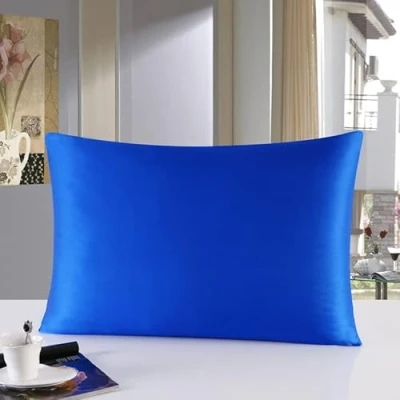 Obrázek townssilk Povlak na polštář z obou stran ze 100% hedvábí 19 momme, se skrytým zipem, 50 x 75 cm, královská modrá