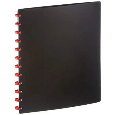 Obrázek Durable Duralook Easy kroužkový pořadač (20 průhledných obalů, z PP, pro A4, 260 x 310 mm) černý, 242601