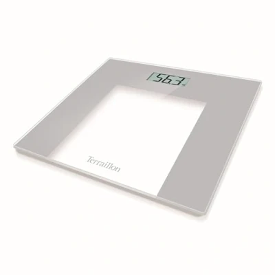 Obrázek Terraillon elektronické Osobní váha, ultra ploché, automatické zapnutí a vypnutí, velká LCD displej, 150 kg, TP1000 Glass