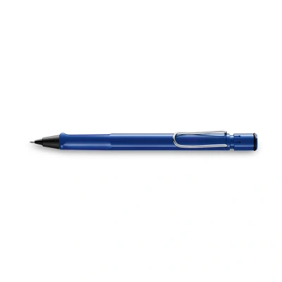 Obrázek LAMY Mechanická tužka Safari 114 moderní v modré barvě s výraznými prohlubněmi pro uchopení a nadčasovým designem náplní na jemné natírání 0,5 mm (LAMY M 41)