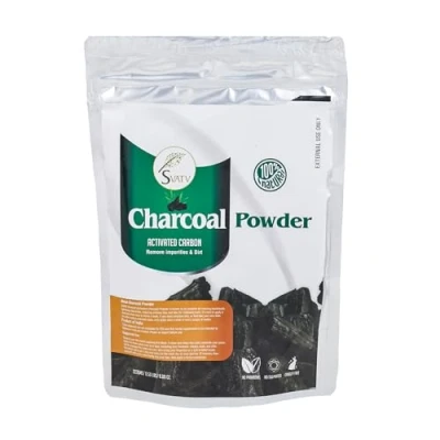 Obrázek SVATV Aktivovaný Charcoal Powder Deep Cleanses &amp; Detoxifies Skin Hair Ingredient for Tooth 227 g Half Pound