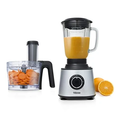 Obrázek Tristar Univerzální kuchyňský robot stojanový mixér a sekáček v jednom, objem 1,5 l, 600 W, 2 stupně výkonu, s pulzní funkcí, MX 4823