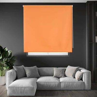 Obrázek Blindecor Draco zatemňovací roleta oranžová, 120 x 175 cm (š v) velikost látky 117 170 cm. Termo na okna