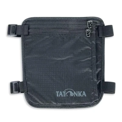 Obrázek Tatonka Skin Secret Pocket bezpečnostní peněženka k nošení na noze Nabízí místo pro cestovní pasy, kreditní karty, hotovost atd. S měkkou a příjemnou zadní stranou 19 x cm, černá