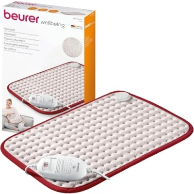 Obrázek Beurer Vyhřívaná podložka Comfort s hebkým fleecem, prodyšná, příjemná a sympatická k pokožce, vyrobeno v Evropě, automatické vypínání, 3 teplotní stupně, lze prát pračce, 44 x 33 cm