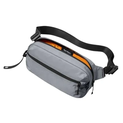 Obrázek tomtoc Sling Bag pánská dámská taška proti krádeži přes rameno náprsní s ochranou RFID, lehká na opasek, crossbody pro všední den cestování, Šedá