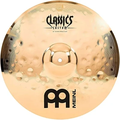 Obrázek Meinl Cymbals Classics Custom Extreme Metal Crash —16 palců (video) bicí sada činely (40,64 cm) B12 bronz, brilantní povrch (CC16EMC B)