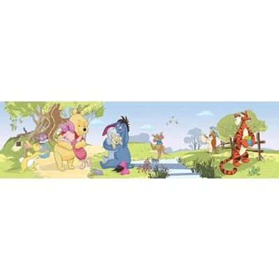 Obrázek AG Design Disney Medvídek Pú a jeho přátelé dětský pokoj samolepicí bordura, samolepky na stěnu, 500 x 14 cm WBD 8070