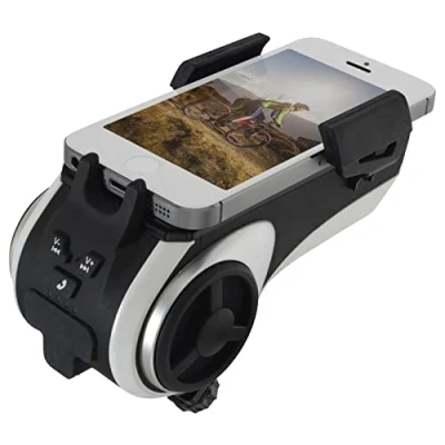 Obrázek FISCHER držák na smartphone s hudebním boxem a powerbankou pro jízdní kolo, smartphone, univerzální mobil, smartphony o šířce 5090 mm