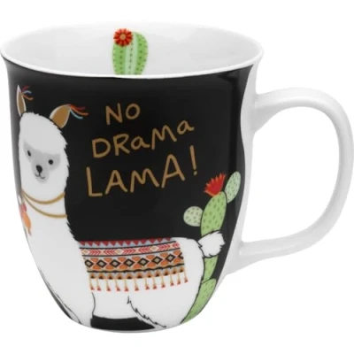 Obrázek H: ) PPY life hrnek s motivem &quot;lama&quot; šálek na kávu, porcelán, 40 cl nápisem, dárek 45544