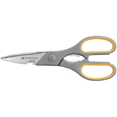 Obrázek Multifunkční nůžky Westcott E 30486 00 Titanium Super Softgrip, kuchyňské nůžky, 21 cm, šedo žluté