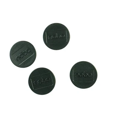 Obrázek Nobo 1901630 přilnavé magnety, přilnavost: 800 g, kulatý 38 mm, 4 kusy, Černá