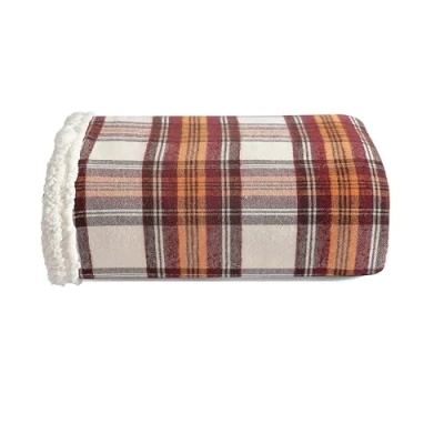 Obrázek Eddie Bauer Überwurfdecke, wendbare Sherpa Fleece Bettwäsche, Heimdekoration für alle Jahreszeiten (Edgewood Red, Überwurf)