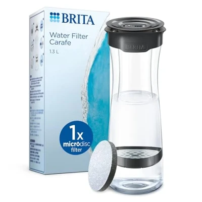 Obrázek BRITA Fill&amp;Serve Filterkanne 1,3 l Schwarz mit 1 MicroDisc Wasserfilter