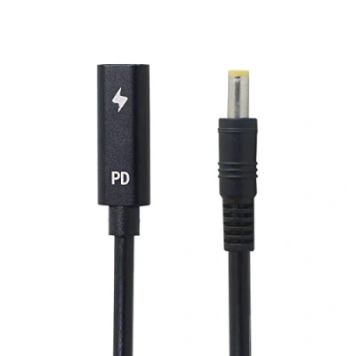 Obrázek JSER typ C USB Female Input to DC Power PD Charge Cable fit for Laptop 18 20V (5. 5x2. 5mm)