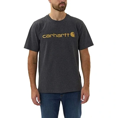 Obrázek Carhartt Pánské tričko Core Logo S/S Work Utility, Šedá (carbon heather), L
