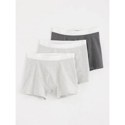 Obrázek Lindex 3PACK Boxerky pro děti, Velikost: 158/164, Light grey melange