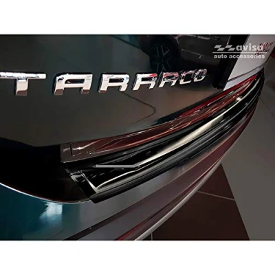 Obrázek Avisa Černá ušlechtilá ocel ochrana zadního nárazníku kompatibilní se Seat Tarraco 2019