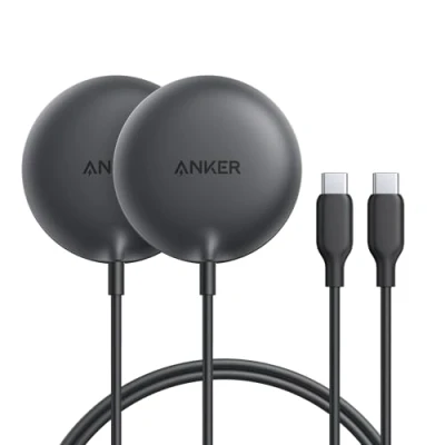 Obrázek Anker Zolo magnetisches kabelloses Ladegerät, 2 Pack Qi2 zertifiziert 15W MagSafe kompatibles Ladepad, für iPhone 16/15/14/13 Serie, AirPods und mehr (Adapter Nicht enthalten)