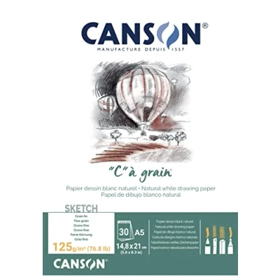 Obrázek Canson 400060608 C a grain Zeichenpapier, A5, naturweiß