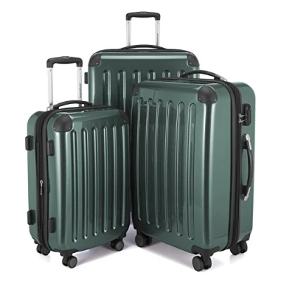 Obrázek HAUPTSTADTKOFFER Alex 4 dvojitá kolečka, sada 3 vozíků, kufr vozíku, cestovní kufr, (S, M a L) kufrová sada, 75 cm, 235 L, lesní zelená