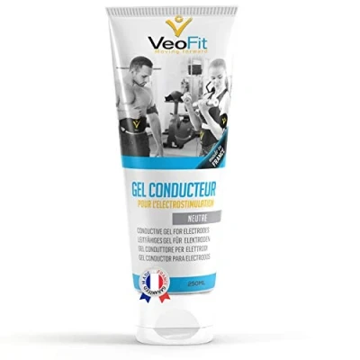 Obrázek VeoFit Leitfähiges Elektroden Kontakt Gel für EMS TENS Geräte 1x250mL, Elektrostimulatoren, Pads Verbessert den Elektrodenkontakt und schützt die Haut