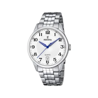 Obrázek Festina Pánské analogové hodinky Quarz s náramkem z ušlechtilé oceli F20425/1, Stříbrná, Classic