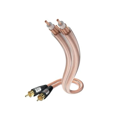Obrázek inakustik 0030413 Star stereo audio kabel Kvalitní s průměrem kabelu 6,0 mm 3,0 m Těsné stínící pletivo proti vnějším rušivým vlivům pozlacené kontakty