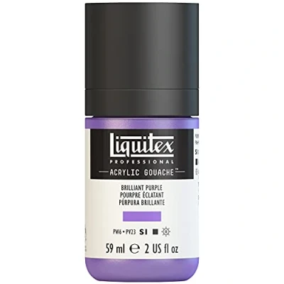 Obrázek Liquitex 2059590 &#039;Liquitex Professional Acrylic kvaš, akrylová barva s kvašovými vlastnostmi, stálá na světle, voděodolná, 59 ml dávkovací láhev briliantově fialová