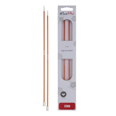 Obrázek KnitPro K47234 Stricknadel mit Knopf, Holz, Orange, 25cm / 2.75mm