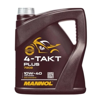 Obrázek MANNOL 4taktní Plus API SL SAE 10W 40 částečně syntetický 4 litry olej na motocykl skútr