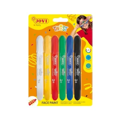 Obrázek Jovi Twist barva obličeje, tvar tužky, měkká textura, snadné nanášení, na vodní bázi, 6 tužek barevně tříděných