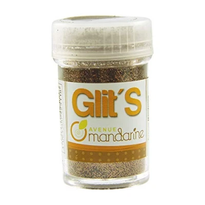 Obrázek Avenue Mandarine 42511MD Glitter Glit&#039;s Flakon (14g, mit praktischem Streuaufsatz zur leichten Handhabung, ideal für Kinder) 1 Stück Schokoladenbraun
