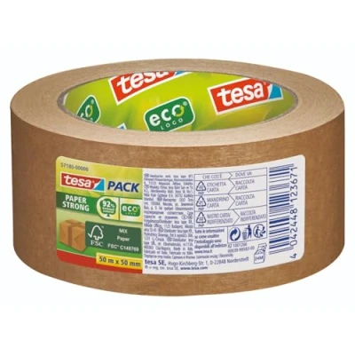 Obrázek tesa pack Paper ecoLogo ekologická balicí páska z papíru, 60% biologický materiál hnědá 50 m x mm