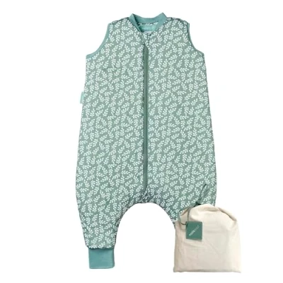 Obrázek molis&amp;co dětský spací pytel s nohama 2,5 TOG celoroční 100% bavlna (Oeko TEX 100), zimní prémiová kvalita Green Garden (80 cm)