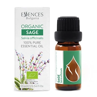 Obrázek Essences Bulgaria Éterický olej ze šalvěje, 10 ml, salvia officinalis, 100% přírodní, neředěný bio certifikát špičková kvalita z rodinného podniku bez genetického inženýrství veganské
