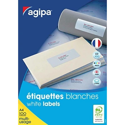 Obrázek agipa 119001 Universal Etiketten, 70 x 31 mm, weiß, rechteckig