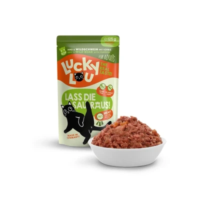 Obrázek Kapsička LUCKY LOU Lifestage Adult s hovězím masem a divočákem 125g