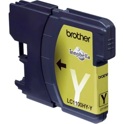 Obrázek Brother Originální inkoustová kazeta Jumbo LC 1100HY Y žlutá (pro DCP 6690CW, MFC 5890CN, 5895CW, 6490CW, 6890CDW), LC1100HYY, XL