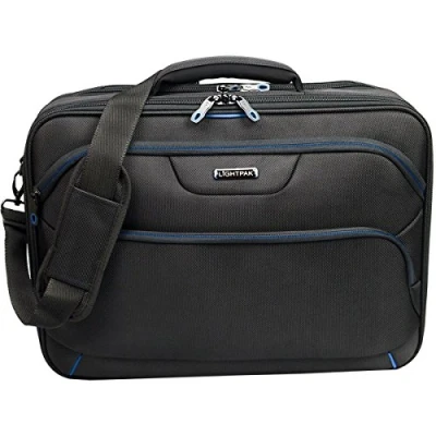 Obrázek Lightpak 46029 &quot;Executive Line taška na laptop Lima, vyrobeno z polyesteru, notebook pro laptopy do 17 palců, obchodní taška, přes rameno, ramenní popruh, cca 44 x 31 13 cm, černá,