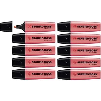 Obrázek Zvýrazňovač STABILO Boss ORIGINAL balení 10 ks červený