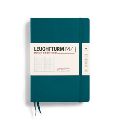Obrázek LEUCHTTURM1917 359696 Poznámkový blok Medium (A5) Hardcover, 251 očíslovaných stran, tečkovaný, Pacific Green