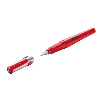Obrázek Pelikan 803014 plnicí pero Pelikano pro leváky, L pero, červené, 1 kus ve skládací krabičce