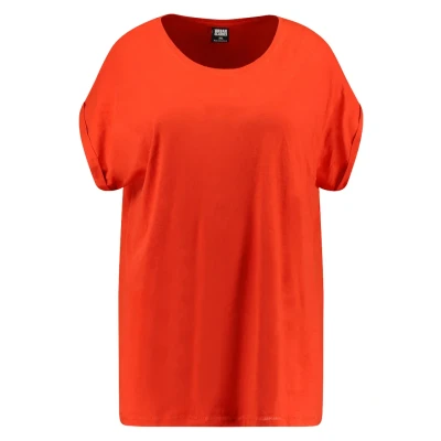 Obrázek Urban Classics Curvy Ladies Extended Shoulder TEE Jednoduché tričko, Ženy, Velikost: Medium, Bloodorange