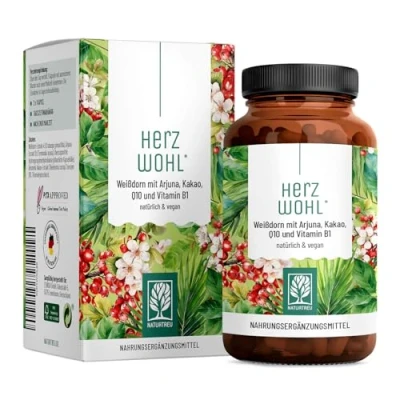 Obrázek NATURTREU® Srdečně komplexní srdeční komplex * s vysoce dávkovaným hlohem, arjunou a koenzymem Q10 přírodní alternativa k běžným žilním kapslím